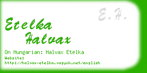 etelka halvax business card